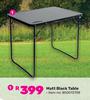 Campmaster Matt Black Table