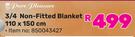 Pure Pleasure 3/4 Non Fitted Electric Blanket 110 x 150cm 850043427