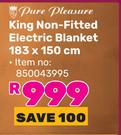 Pure Pleasure King Non Fitted Electric Blanket 183 x 150cm 850043995