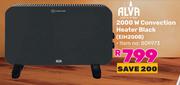 Alva 2000W Convection Heater Black EIH200B 809973