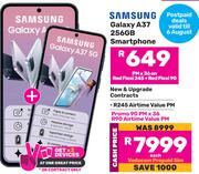 2 x Samsung Galaxy A37 256GB Smartphone-On Red Flexi 245 + Red Flexi 90