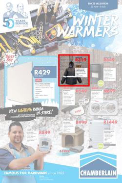 Chamberlains : Winter Warmers (22 June - 8 July 2018), page 1