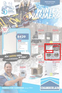 Chamberlains : Winter Warmers (22 June - 8 July 2018), page 1