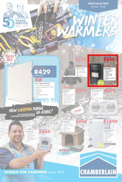 Chamberlains : Winter Warmers (22 June - 8 July 2018), page 1