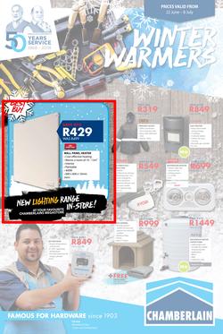 Chamberlains : Winter Warmers (22 June - 8 July 2018), page 1