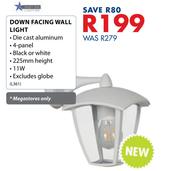 Bright Star Down Facing Wall Light