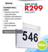 Bright Star Number Wall Light