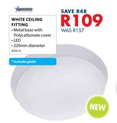 Bright Star White Ceiling Fitting