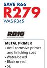 RB10 Metal Primer Black Or Red-5Ltr