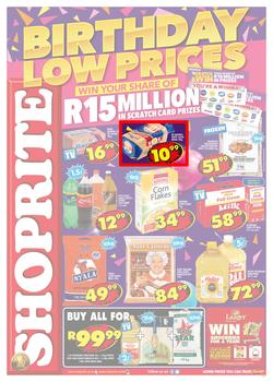 Shoprite KZN : Birthday Low Prices (23 July - 5 Aug 2018), page 1