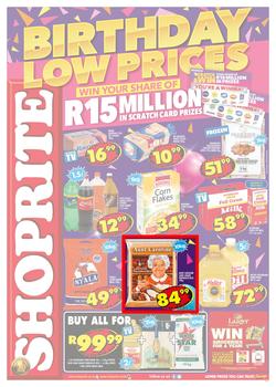 Shoprite KZN : Birthday Low Prices (23 July - 5 Aug 2018), page 1