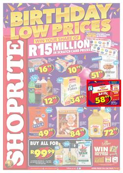 Shoprite KZN : Birthday Low Prices (23 July - 5 Aug 2018), page 1