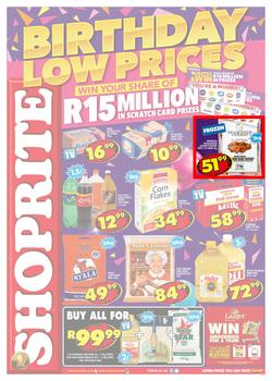 Shoprite KZN : Birthday Low Prices (23 July - 5 Aug 2018), page 1