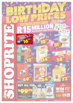 Shoprite KZN : Birthday Low Prices (23 July - 5 Aug 2018), page 1