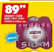 Smirnoff Storm Berry Twist Spirit Cooler-6x440ml Per Pack
