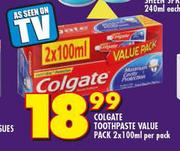 Colgate Toothpaste Value Pack-2x100ml Per Pack