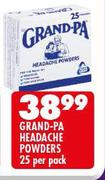 Grand-Pa Headache Powders-25 Per Pack
