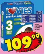 Lovies Disposable Nappies Mini Pack Of 50-Per Nappy