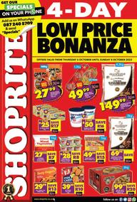 Shoprite KwaZulu-Natal : Low Price Bonanza (5 October - 8 October 2023)