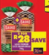 Sasko Premium Slice Brown Bread-For 2 x 700g