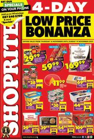Shoprite KwaZulu-Natal : Low Price Bonanza (16 November - 19 November 2023)