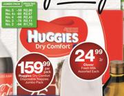 Huggies Dry Comfort Disposable Nappies Jumbo Pack-Per Pack