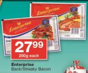 Enterprise Back / Streaky Bacon-200g Each
