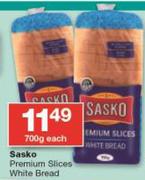 Sasko Premium Slices White Bread-700g Each