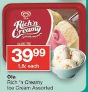 Ola Rich 'N Creamy Ice Cream-1.8L Each