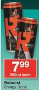 Reboost Energy Drink-500ml Each