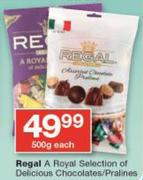 Regal A Royal Selection Of Delicious Chocolates/Pralines-500g Each