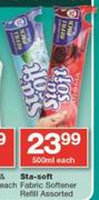 Sta Soft Fabric Softener Refill-500ml Each