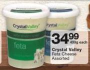 Crystal Valley Feta Cheese-400g Each