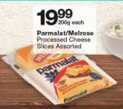 Parmalat/Melrose Processed Cheese Slices-200g Each