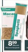 House Brand Macaroni/Spaghetti-500g Each
