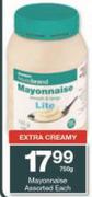 House Brand Mayonnaise Extra Creamy-750g Each