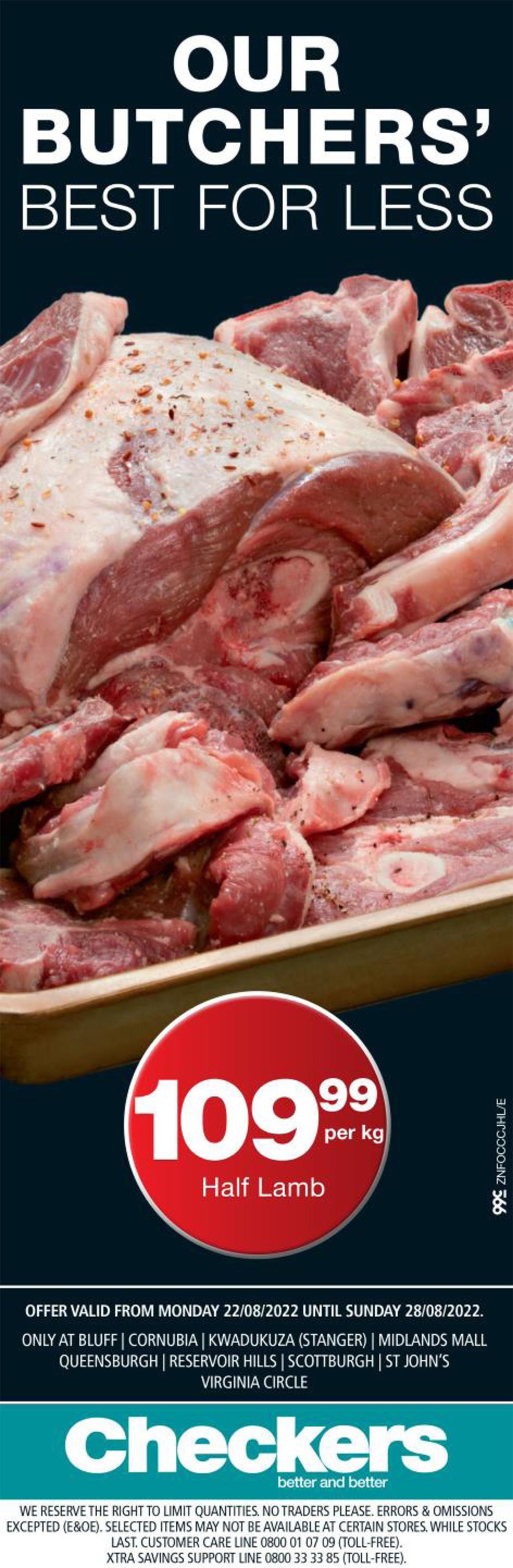 Checkers KwaZulu Natal Our Butcher s Best For Less 22 August 28 