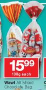 Wawl All Mixed Chocolate Bag-100g Each