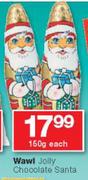 Wawl Jolly Chocolate Santa-150g Each
