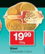 Wawl Chocolate Coins-100g