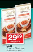 Lindt Creation Chocolate Slab Assorted-100g Each
