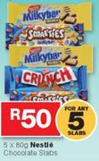 Nestle Chocolate Slabs-5x80g