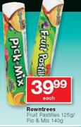 Rowntrees Fruit Pastilles 125g / Pic & Mix 140g-Each