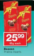 Beacon Praline Hearts-65g Each