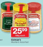 Colman’s Mustard-168g Each