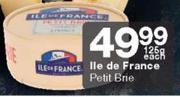lLe De France Petit Brie 125g-Each