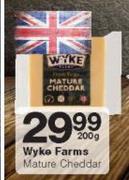 Wyke Farms Mature Cheddar 200g-Each