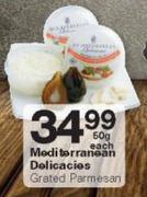 Mediterranean Delicacies Grated Parmesan 50g-Each