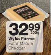 Wyke Farms Extra Mature Cheddar 200g-Each