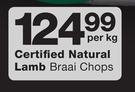 Certified Natural Lamb Braai Chops-Per kg
